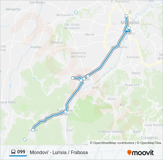 099 Bus Line Map