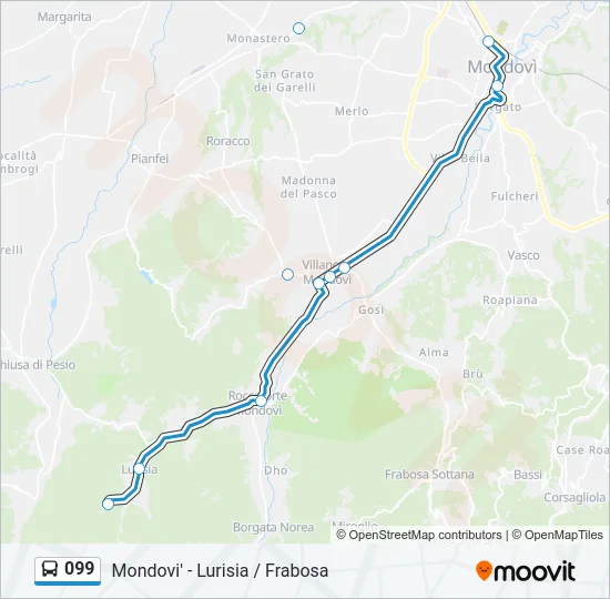 099 Bus Line Map