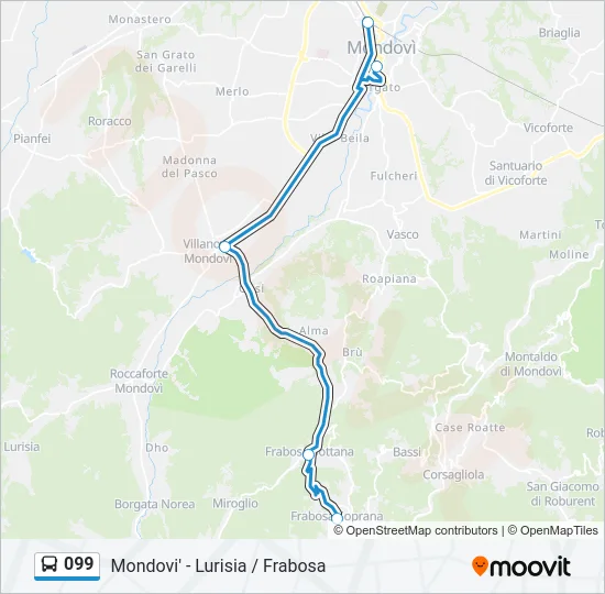 099 Bus Line Map