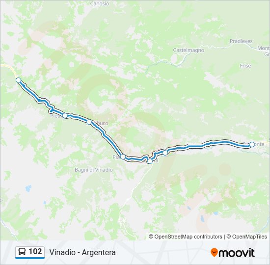 102 Bus Line Map