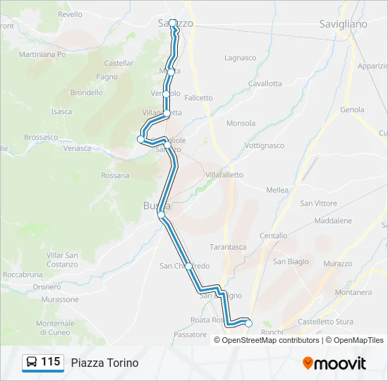 115 Bus Line Map