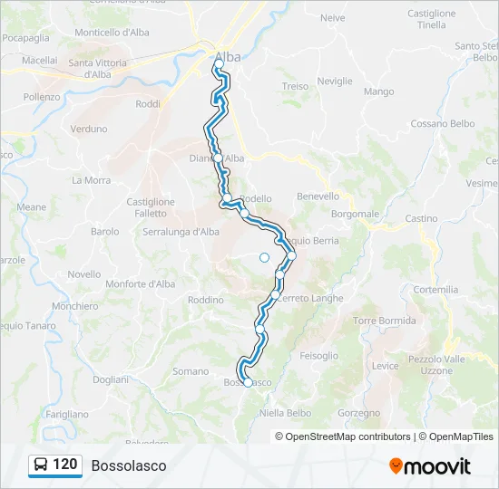 120 Bus Line Map