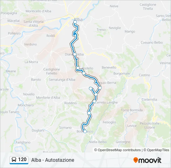 120 Bus Line Map
