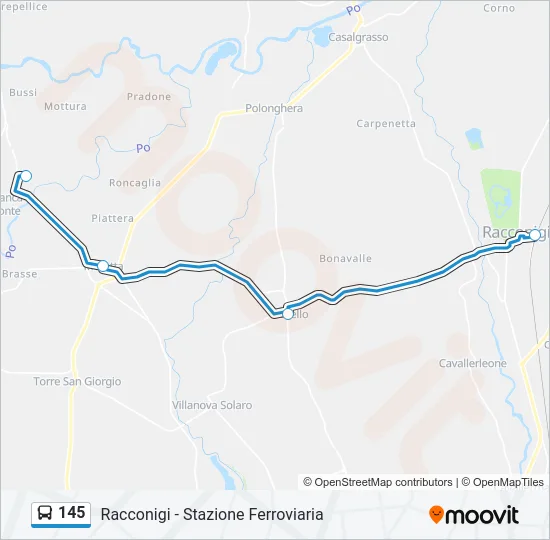 145 Bus Line Map