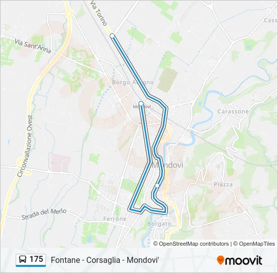 175 Bus Line Map