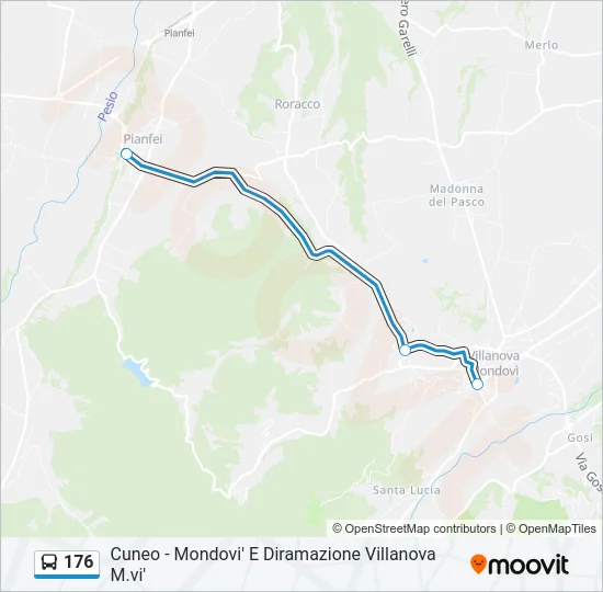176 Bus Line Map