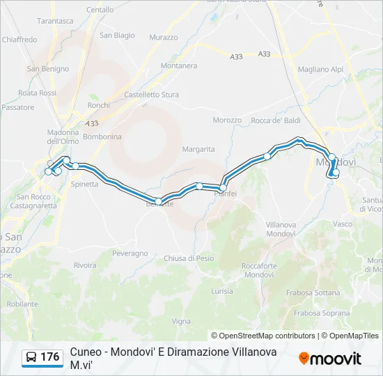 176 Bus Line Map
