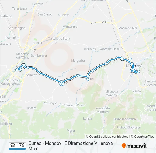 176 Bus Line Map