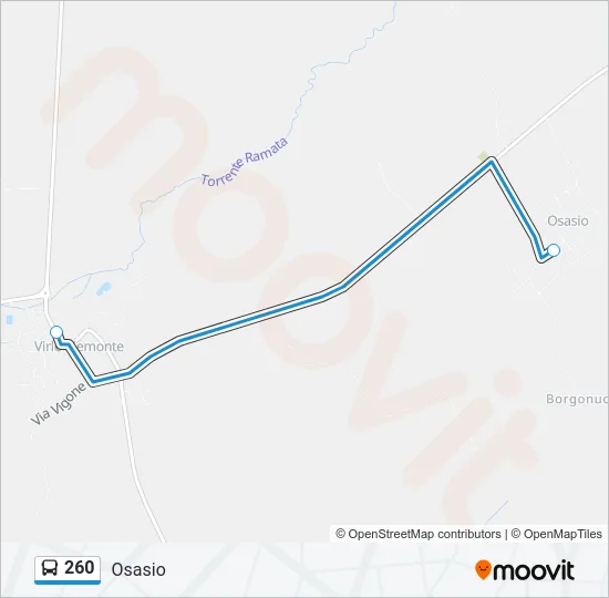 260 Bus Line Map