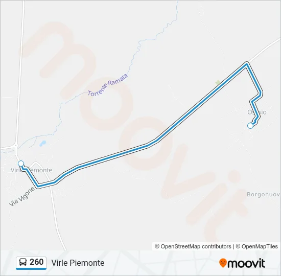 260 Bus Line Map