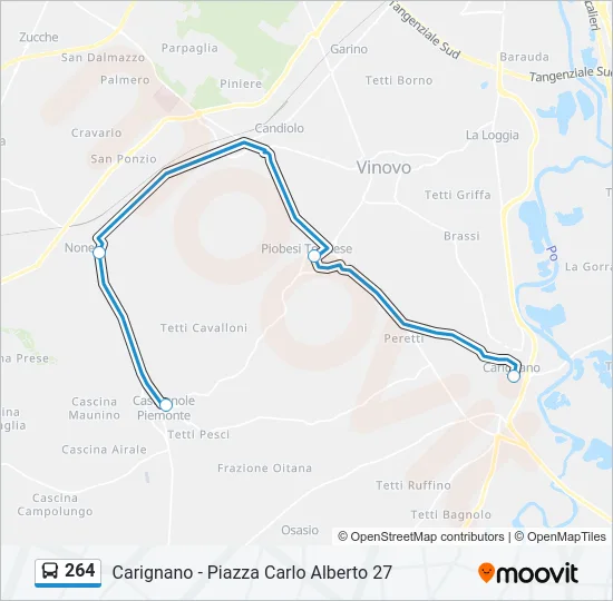 264 Bus Line Map