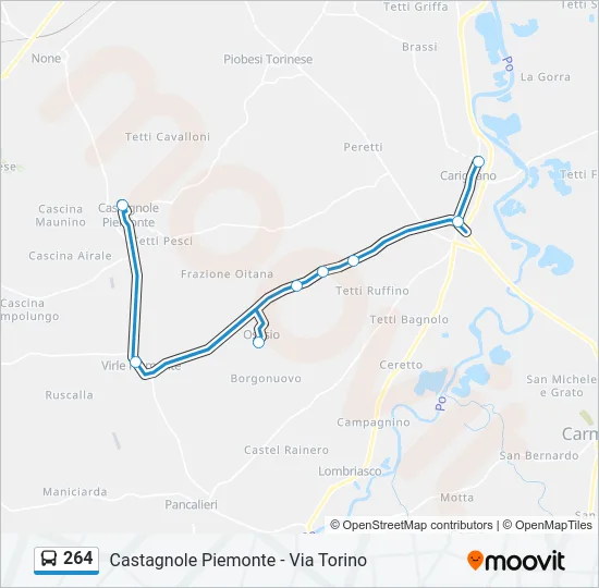 264 Bus Line Map