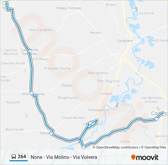 264 Bus Line Map