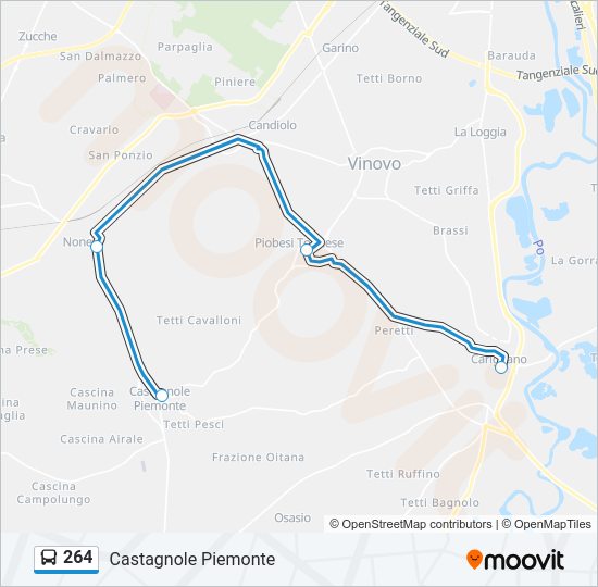 Percorso linea bus 264