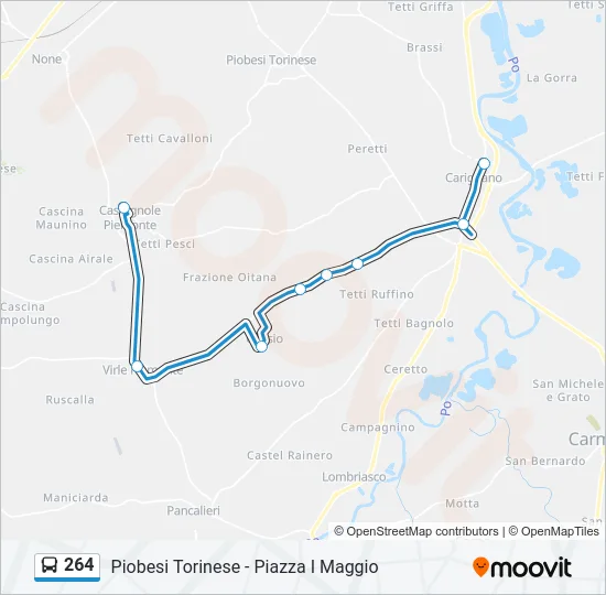 264 Bus Line Map
