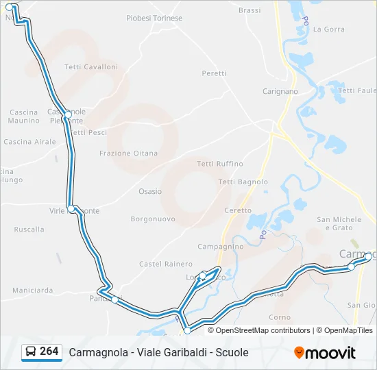 264 Bus Line Map