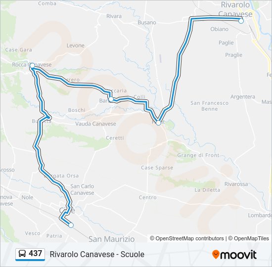 Percorso linea bus 437