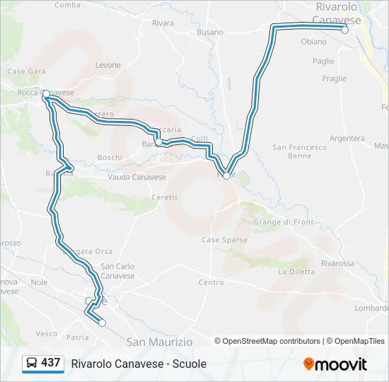 437 Bus Line Map