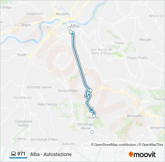 071 Bus Line Map
