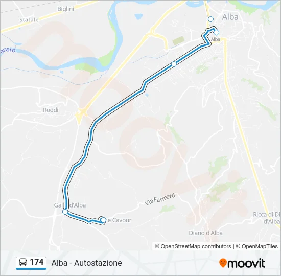 174 Bus Line Map
