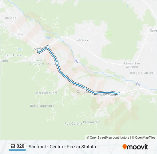 020 Bus Line Map