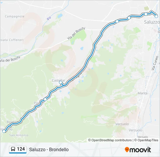 124 Bus Line Map