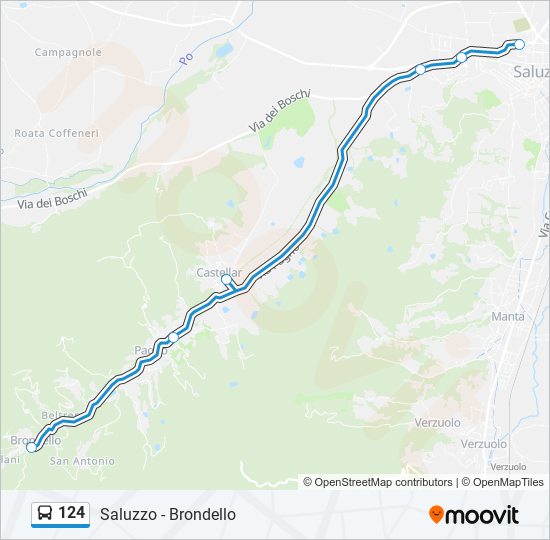 124 bus Line Map