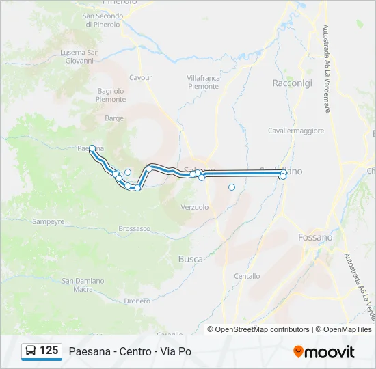 125 Bus Line Map