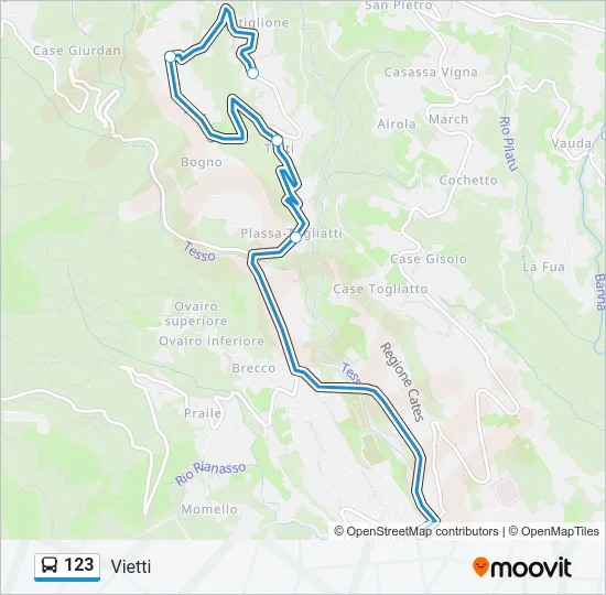123 Bus Line Map