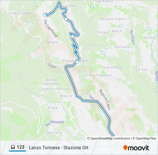123 Bus Line Map