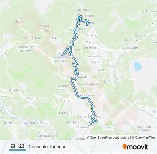123 Bus Line Map