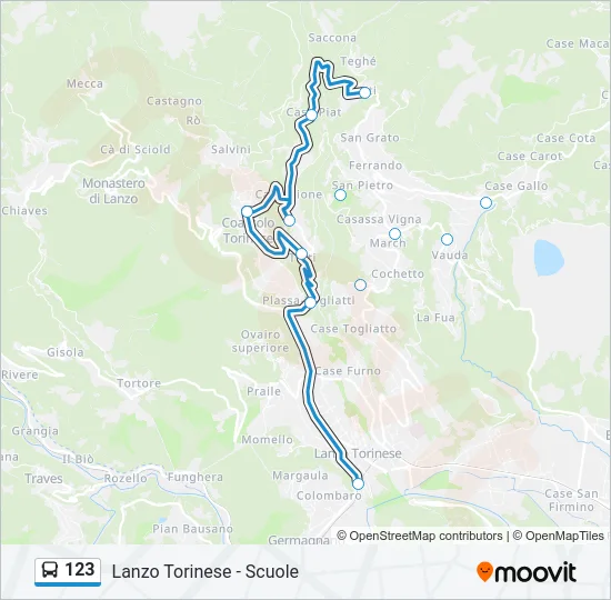 123 Bus Line Map