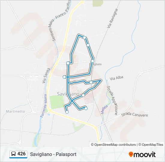 426 Bus Line Map