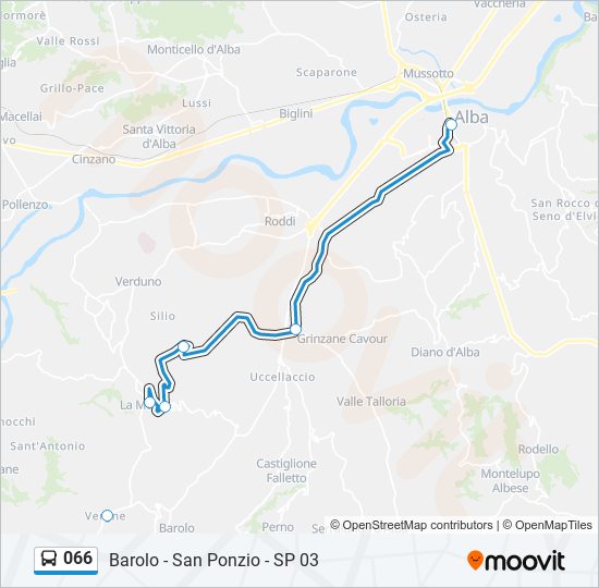 Percorso linea bus 066