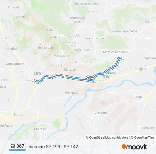 067 Bus Line Map