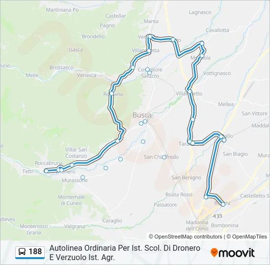 188 Bus Line Map