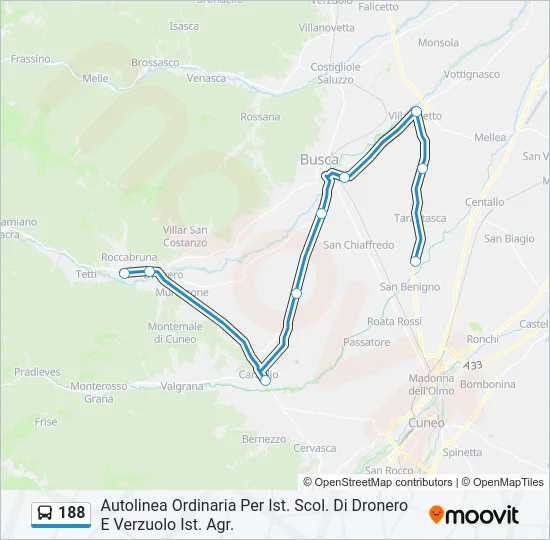188 Bus Line Map