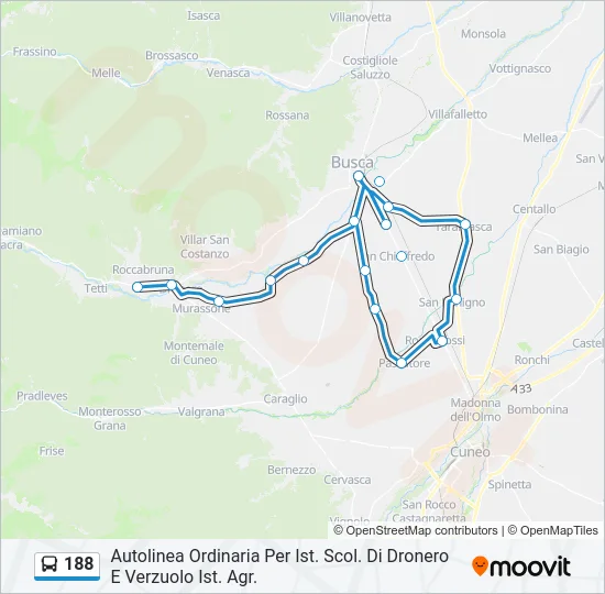 188 Bus Line Map