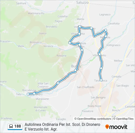 188 Bus Line Map