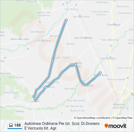 188 Bus Line Map