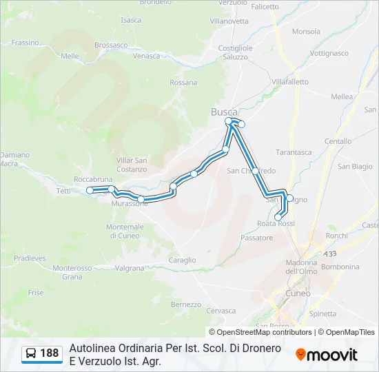 188 Bus Line Map