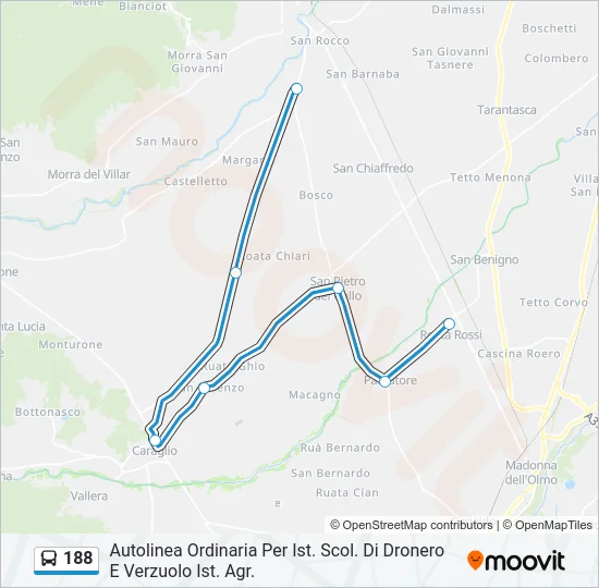 188 Bus Line Map