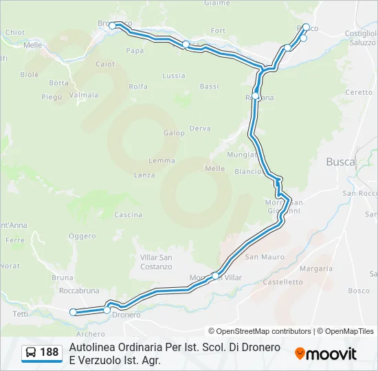 188 Bus Line Map