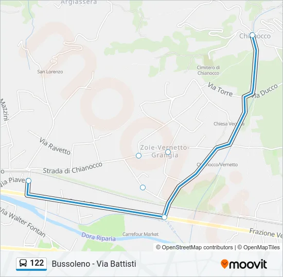 122 Bus Line Map
