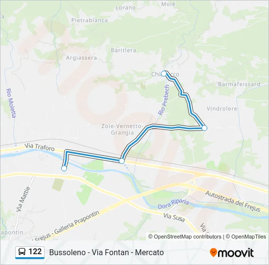 122 Bus Line Map