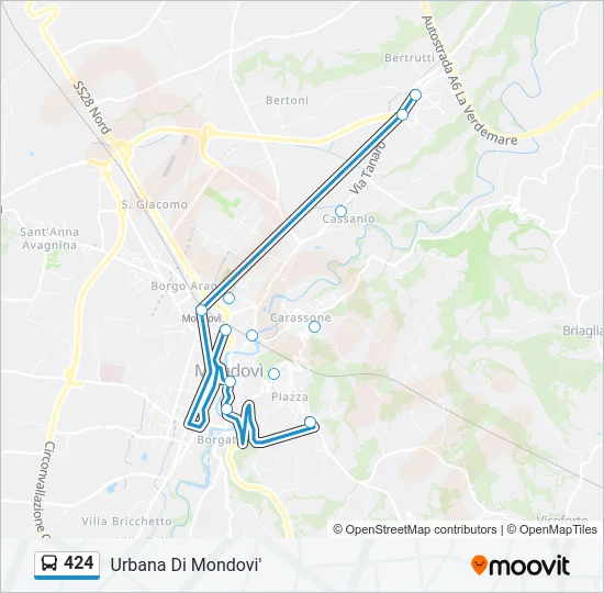 424 Bus Line Map