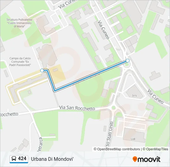 424 Bus Line Map