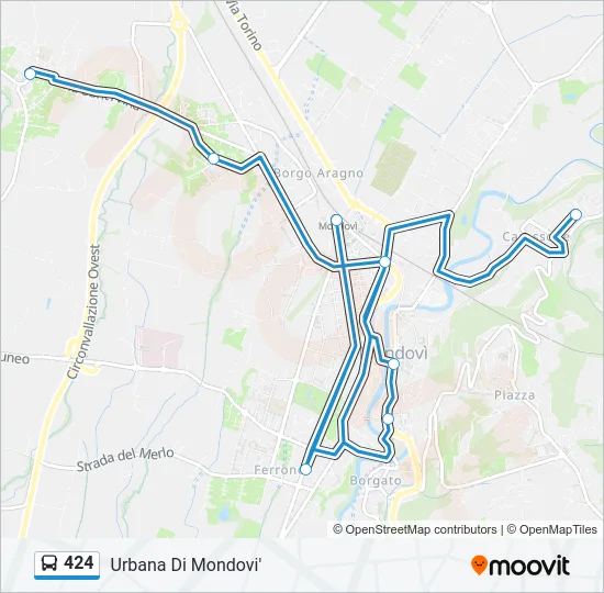 424 Bus Line Map