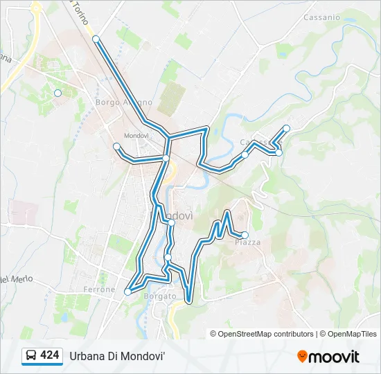 424 Bus Line Map