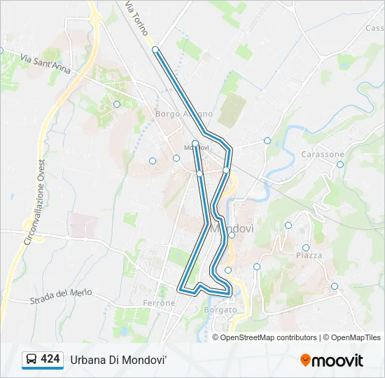 424 Bus Line Map